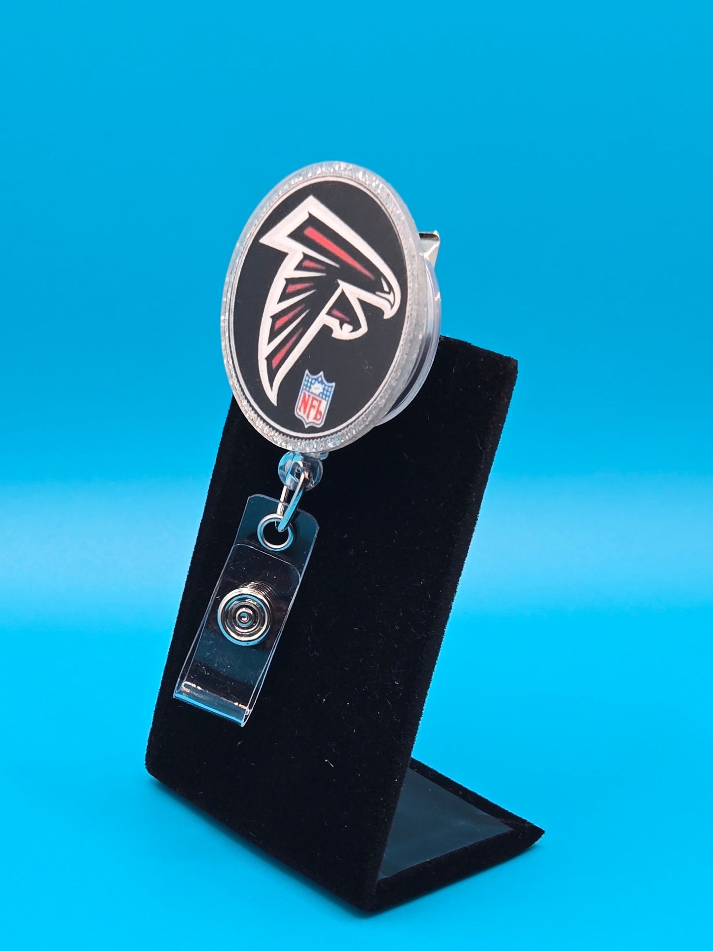 Sports Themed Football Acrylic Badge Reel