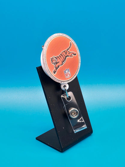 Sports Themed Football Acrylic Badge Reel