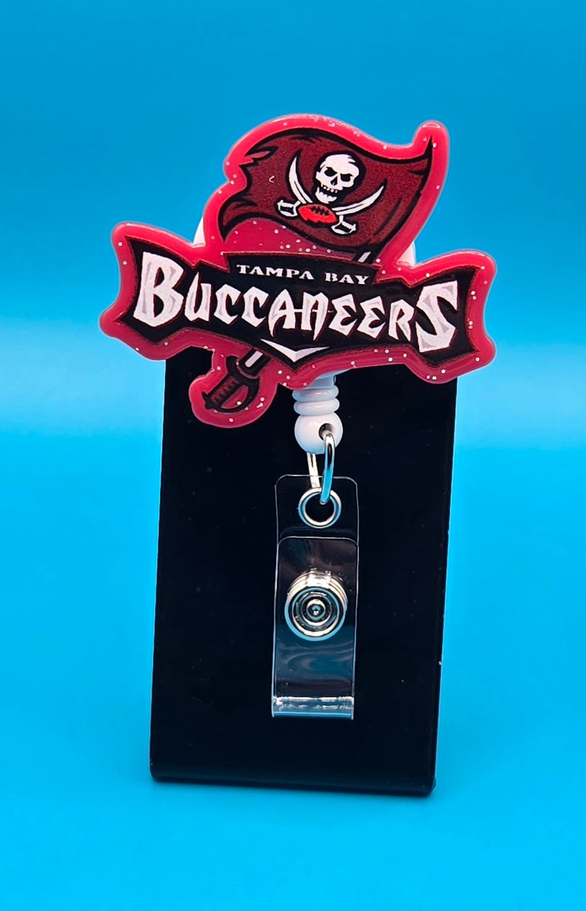 Sports Themed Football Acrylic Badge Reel