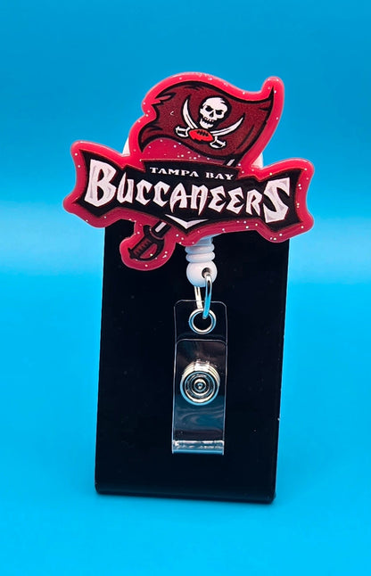Sports Themed Football Acrylic Badge Reel