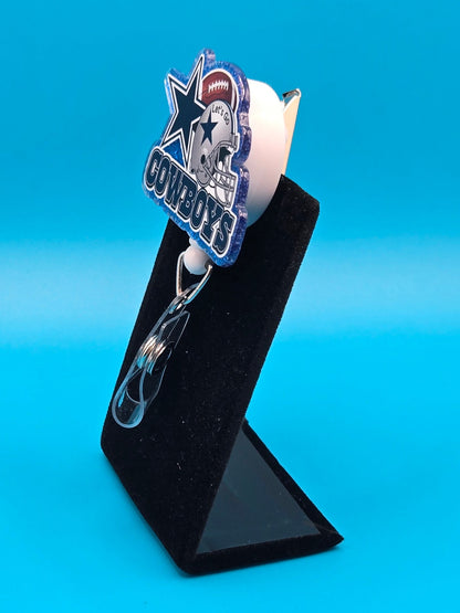 Sports Themed Football Acrylic Badge Reel