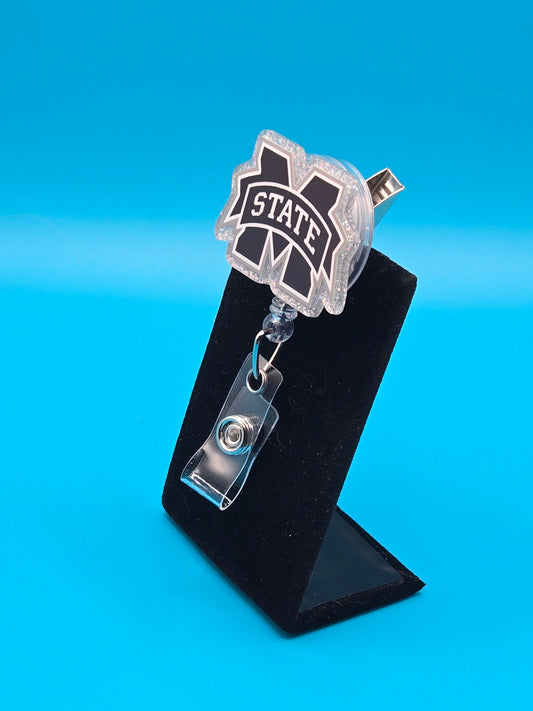 Sports Themed Football Acrylic Badge Reel