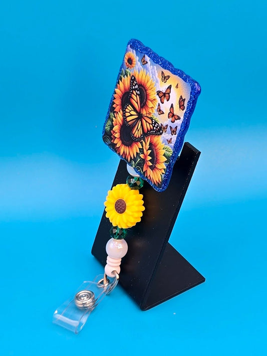 Beautiful Butterfly Acrylic Badge Reel