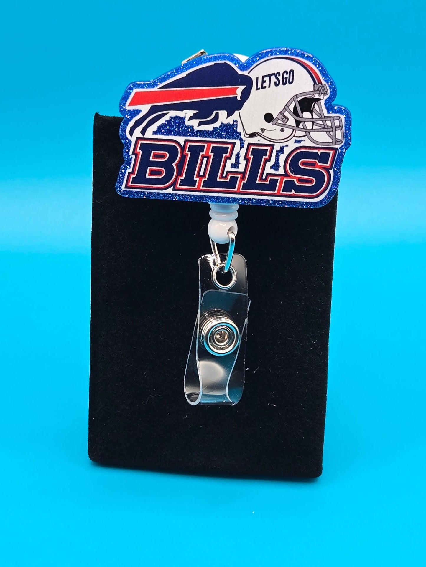 Sports Themed Football Acrylic Badge Reel