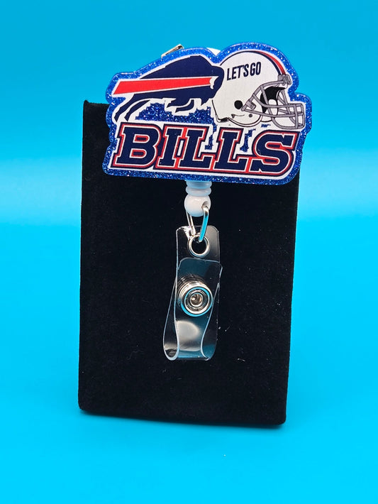 Sports Themed Football Acrylic Badge Reel