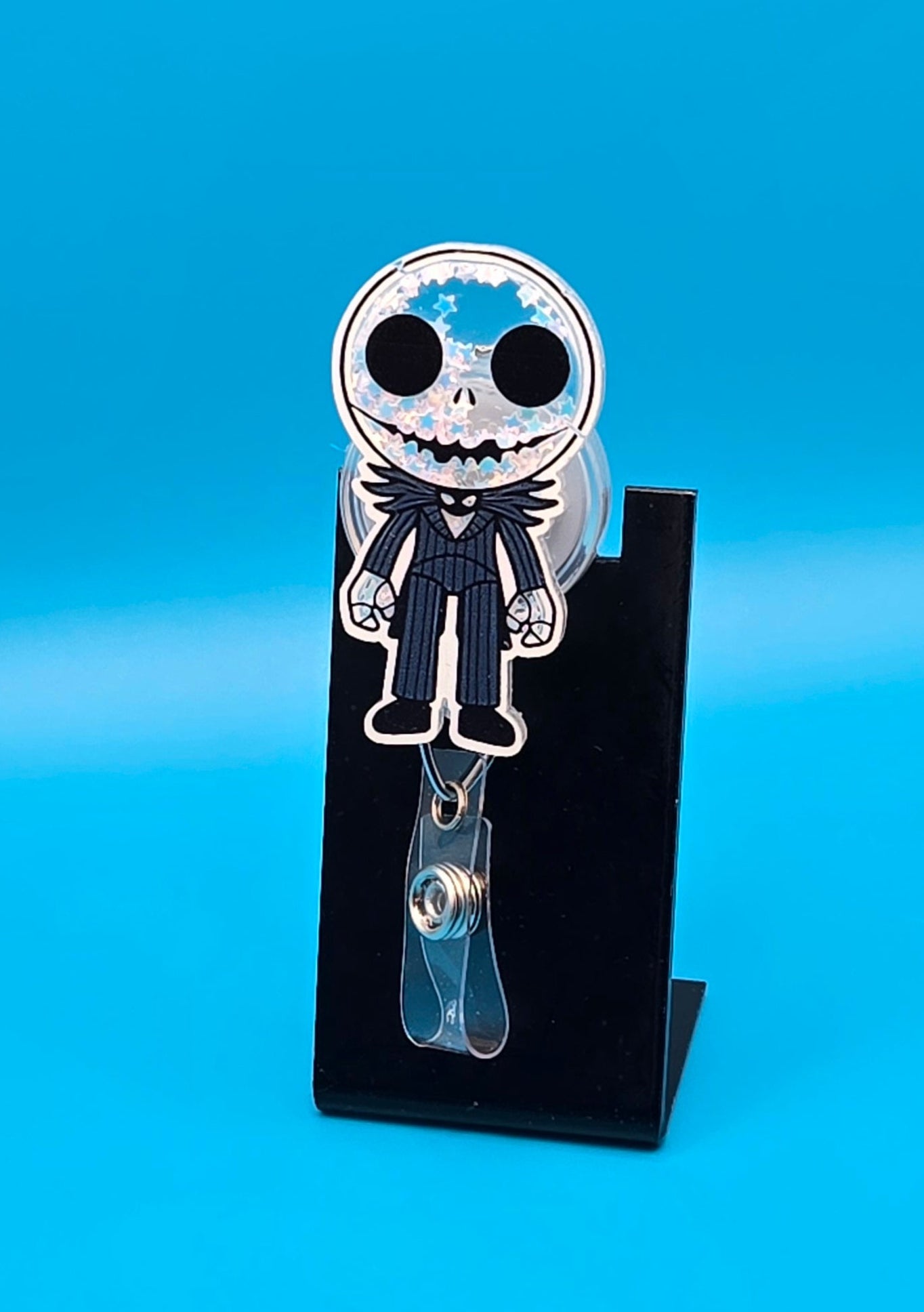 Skeleton Man Shaker Badge Reel