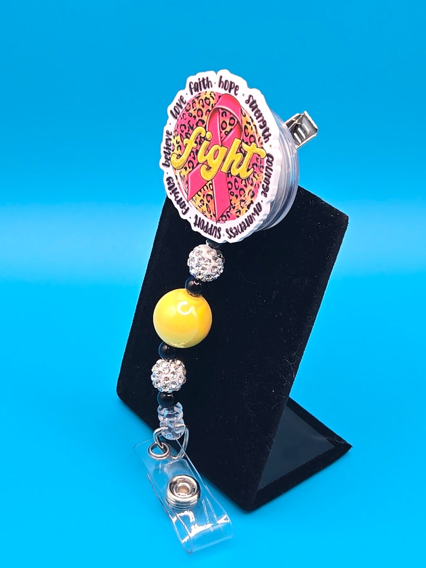 Fight Acrylic Badge Reel