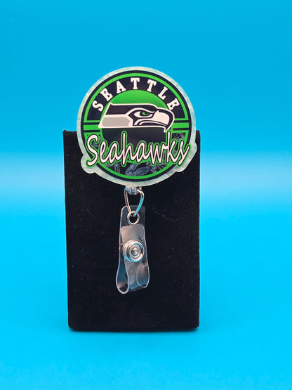 Sports Themed Football Acrylic Badge Reel