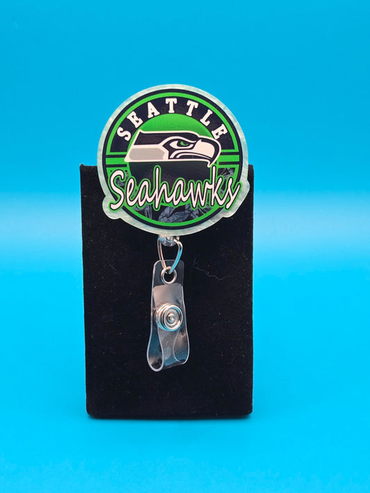 Sports Themed Football Acrylic Badge Reel