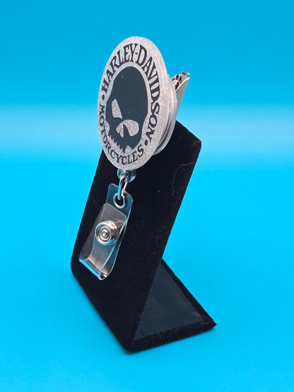 Motorcycle Themed Acrylic Badge Reel
