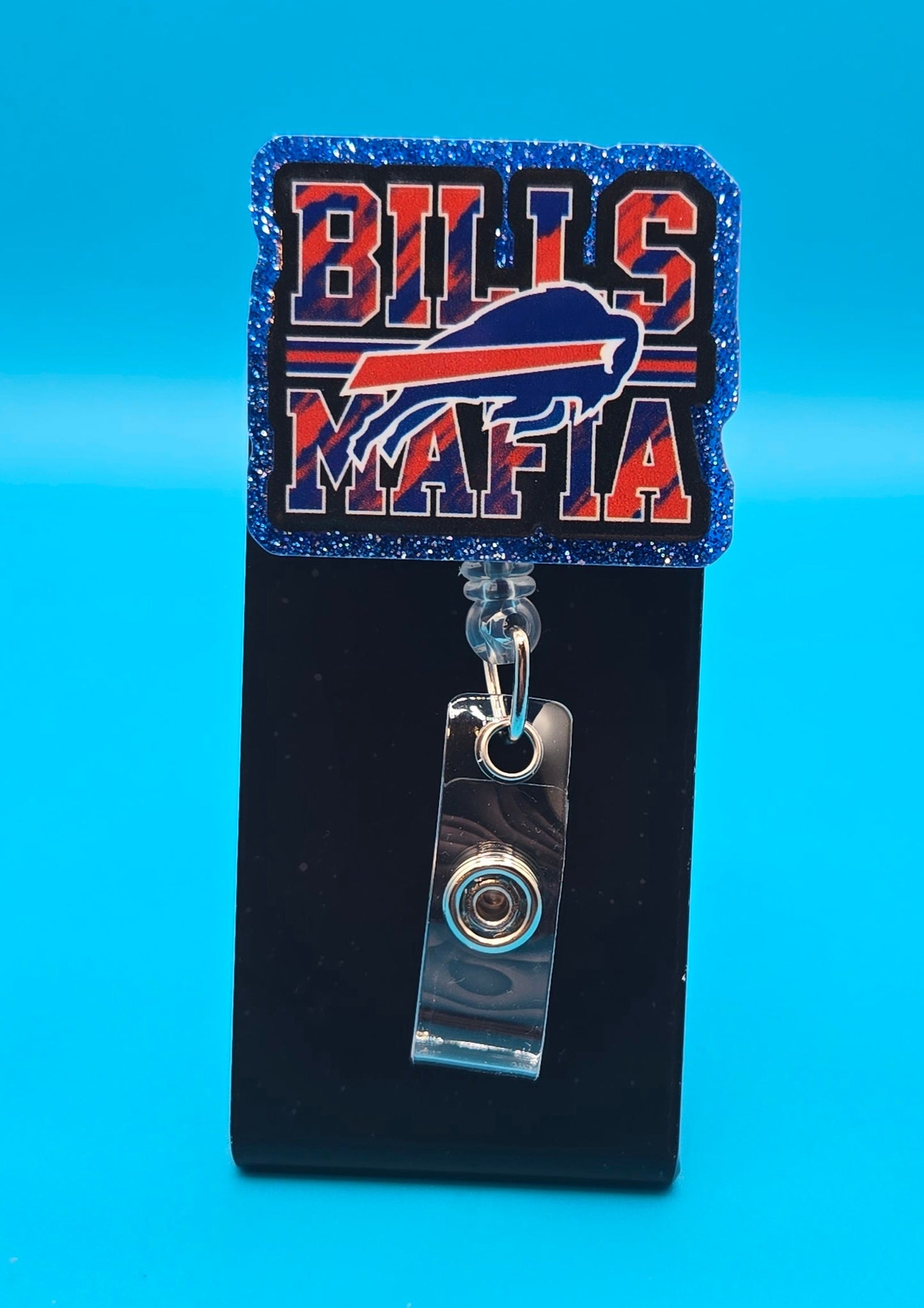 Sports Themed Football Acrylic Badge Reel