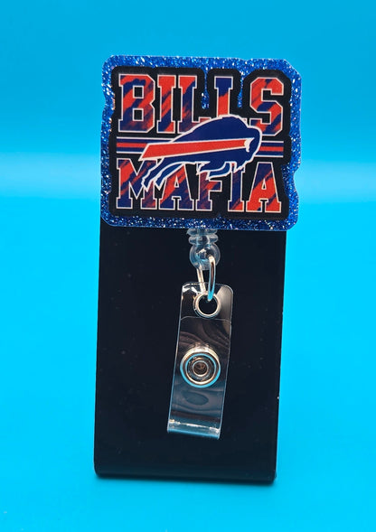 Sports Themed Football Acrylic Badge Reel
