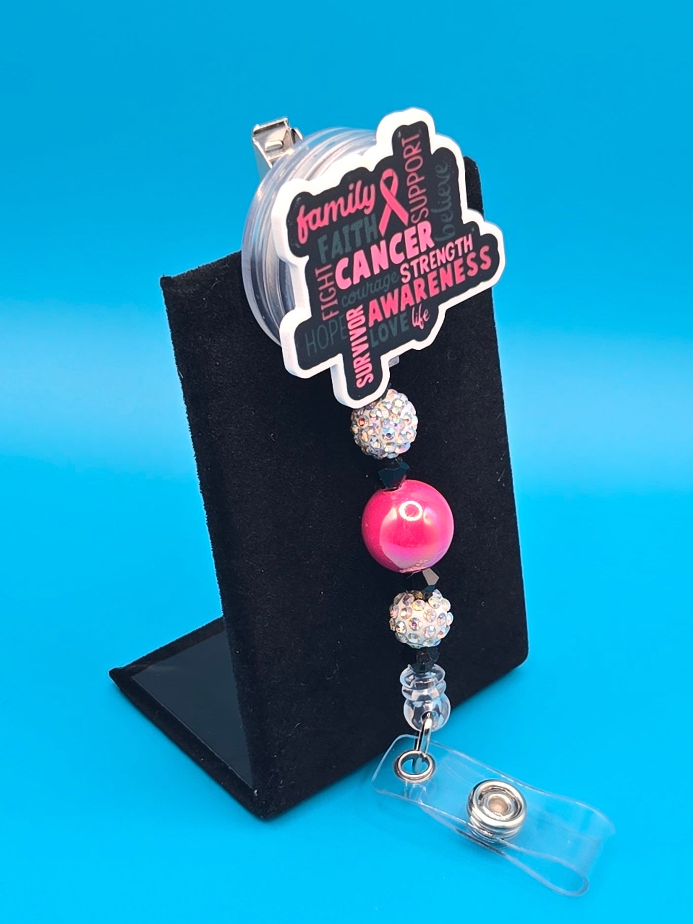 Cancer Awareness Acrylic Badge Reel