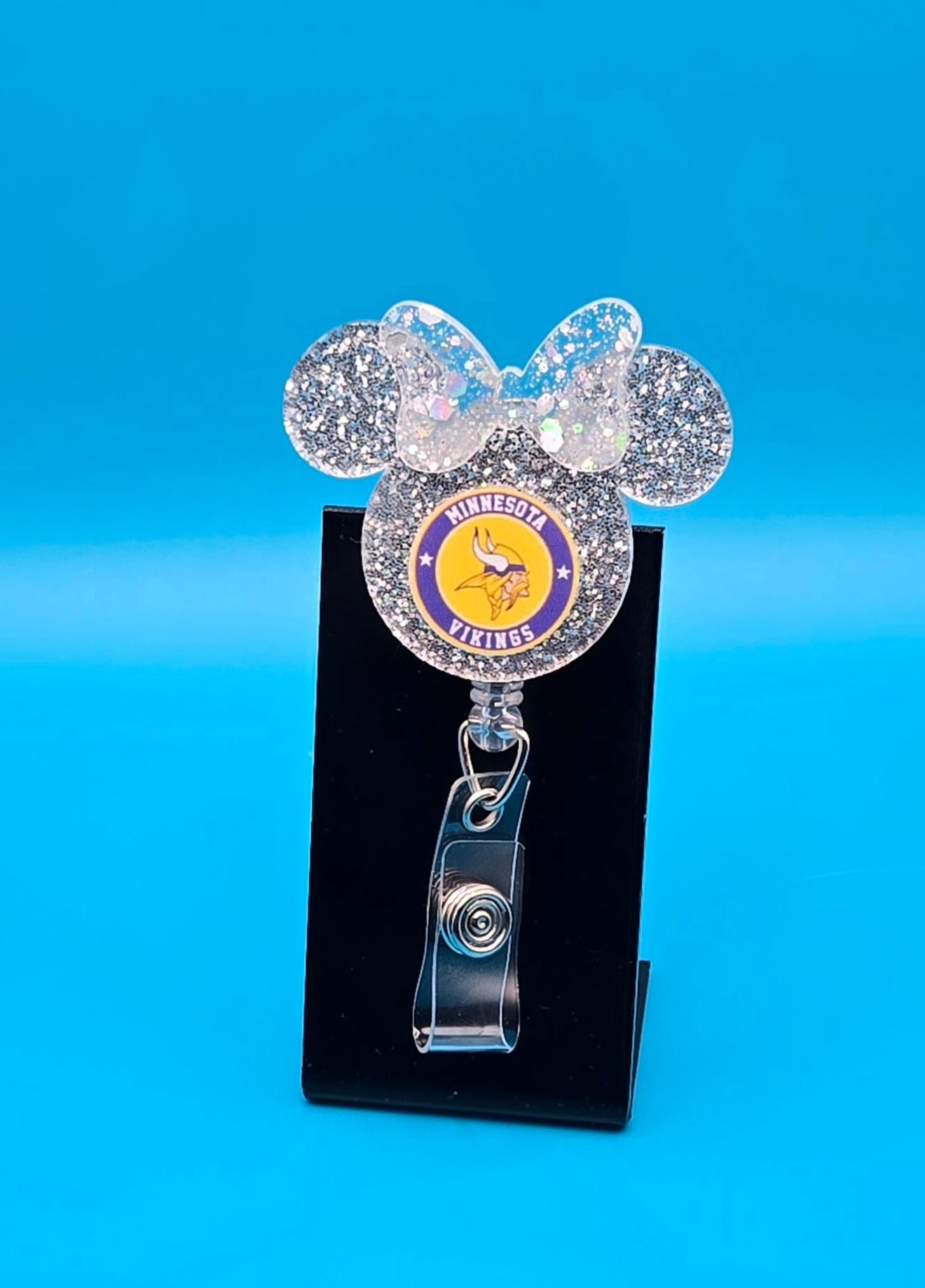 Sports Mouse Profile Acrylic Badge Reel