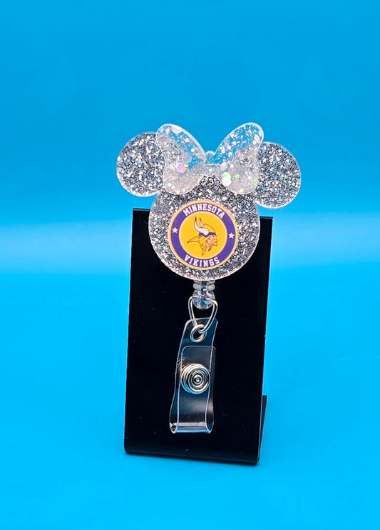 Sports Mouse Profile Acrylic Badge Reel