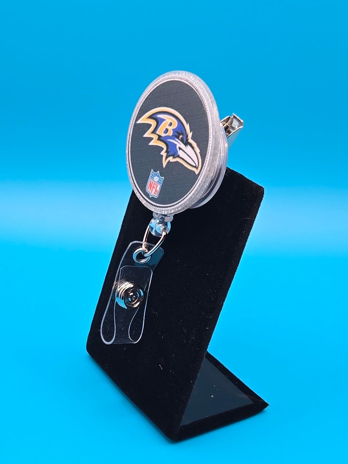 Sports Themed Football Acrylic Badge Reel