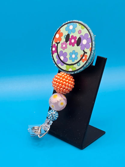 Colorful Happiness Acrylic Badge Reel