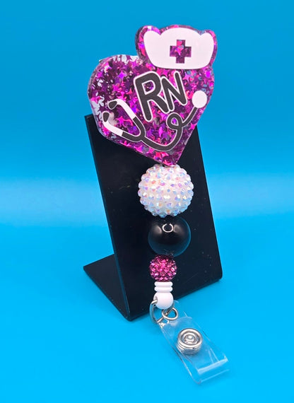 RN Medical Acrylic Badge Reel