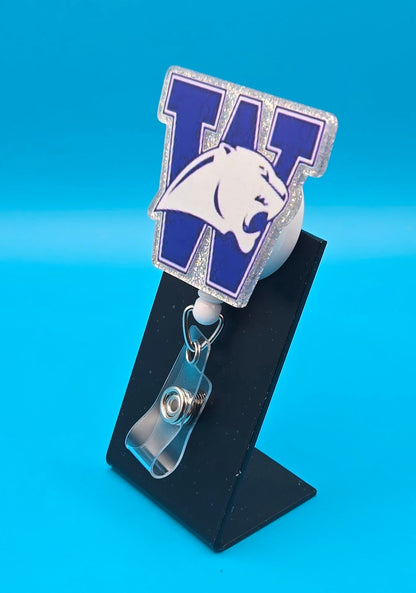 Sports Themed Football Acrylic Badge Reel