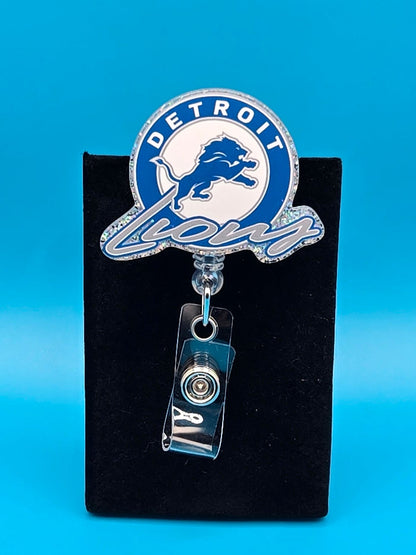 Sports Themed Football Acrylic Badge Reel