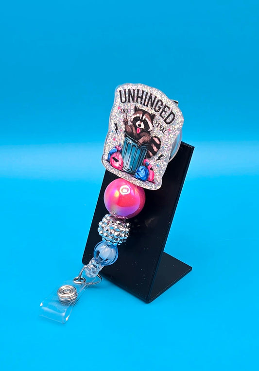 Unhinged,  Acrylic Badge Reel