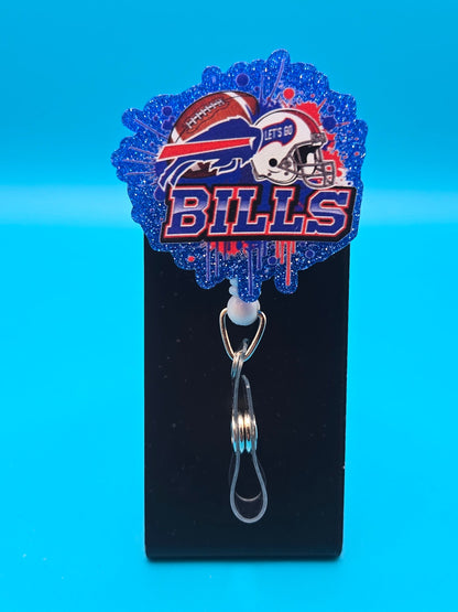 Sports Themed Football Acrylic Badge Reel