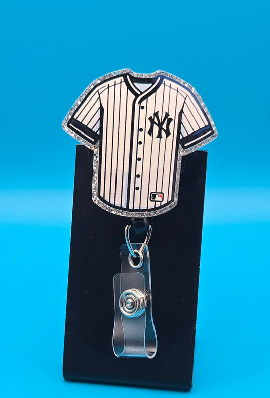 Sports Themed Baseball Acrylic Badge Reel