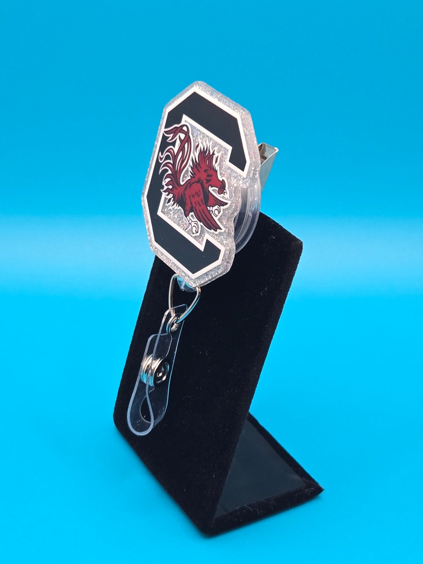 Sports Themed Football Acrylic Badge Reel