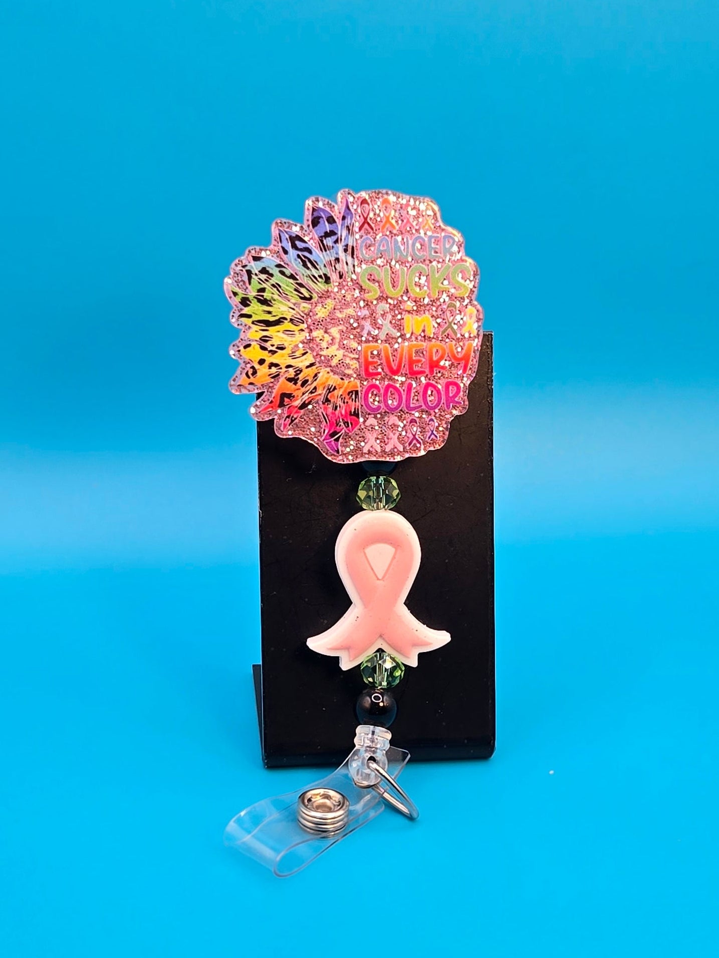 Cancer Sucks in Every Color Acrylic Badge Reel