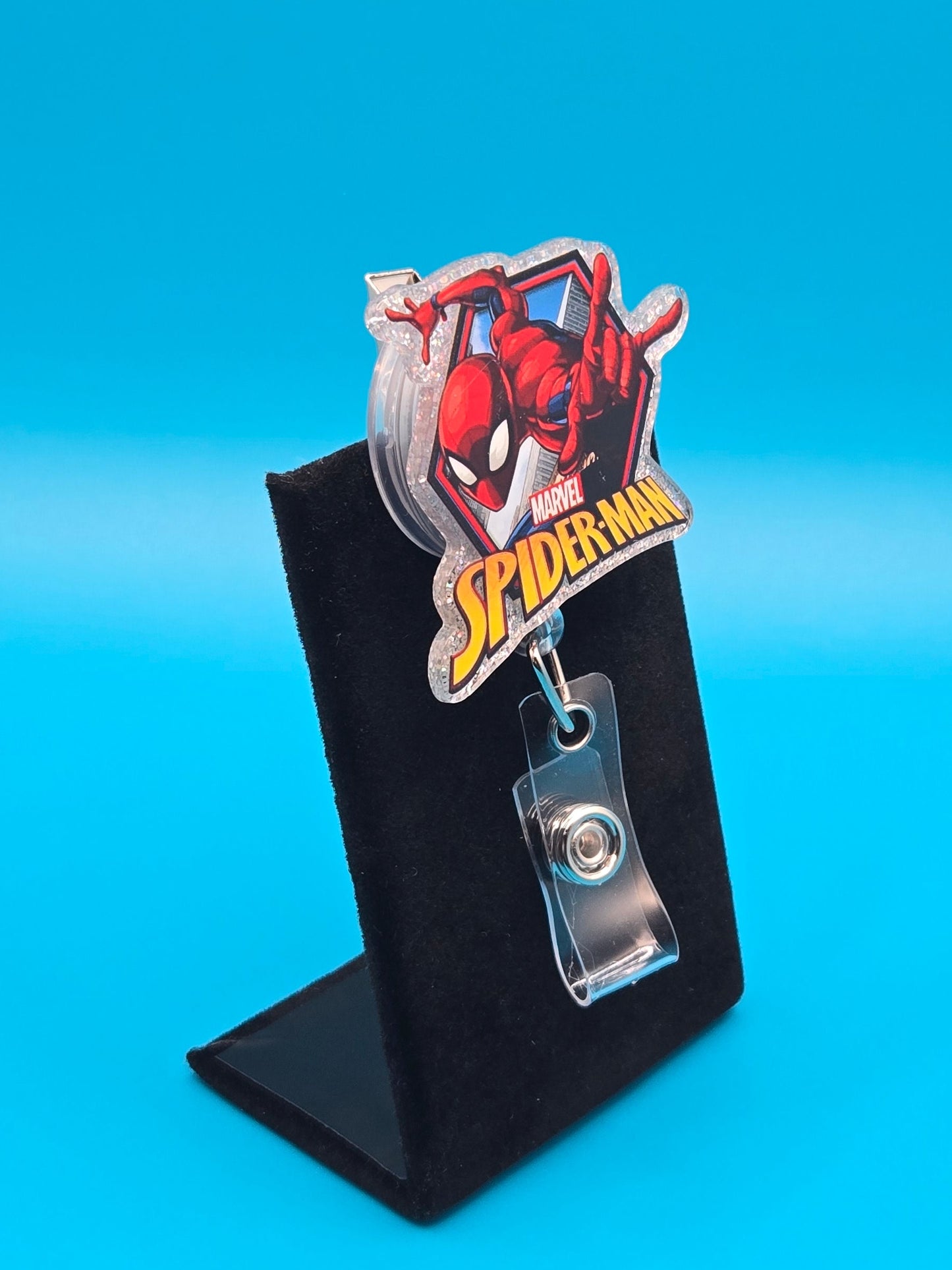 Comic Aracnid Acrylic Badge Reel