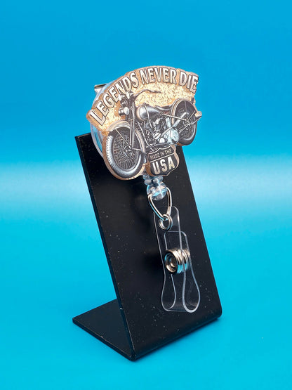 Legends Never Die Acrylic Badge Reel
