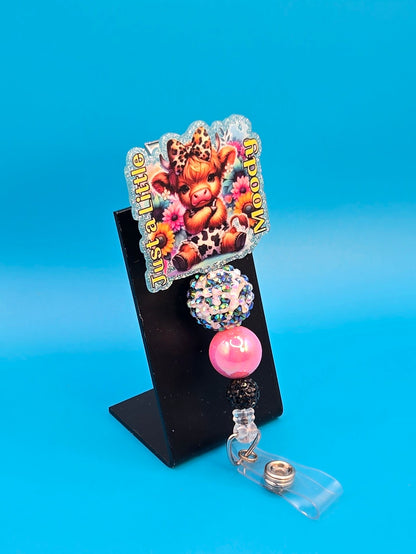 Just a Little Moody Acrylic Badge Reel