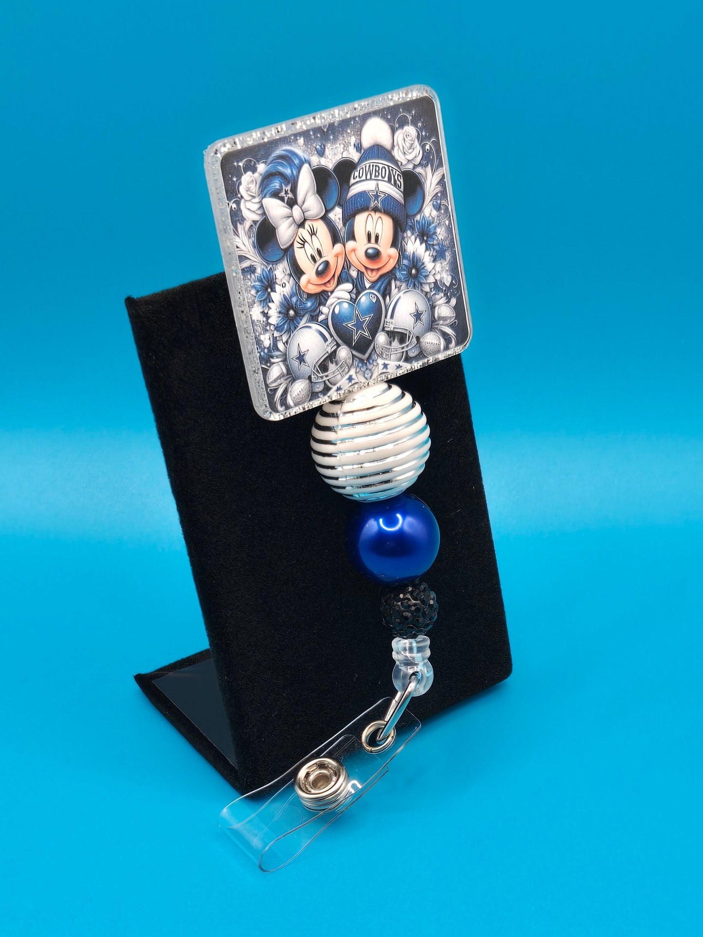 Sports Themed Football Acrylic Badge Reel