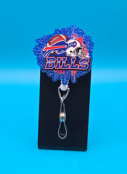 Sports Themed Football Acrylic Badge Reel
