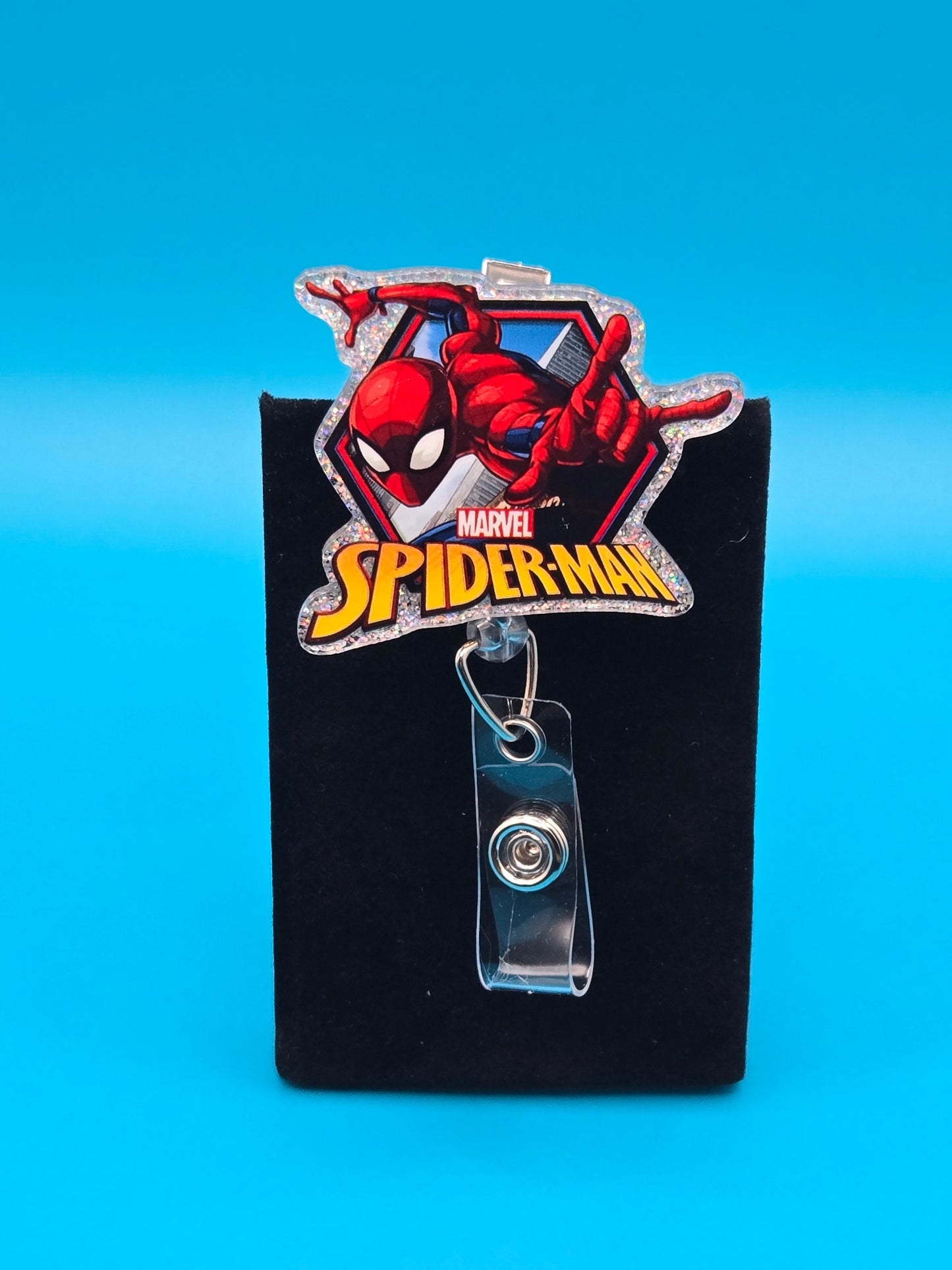 Comic Aracnid Acrylic Badge Reel