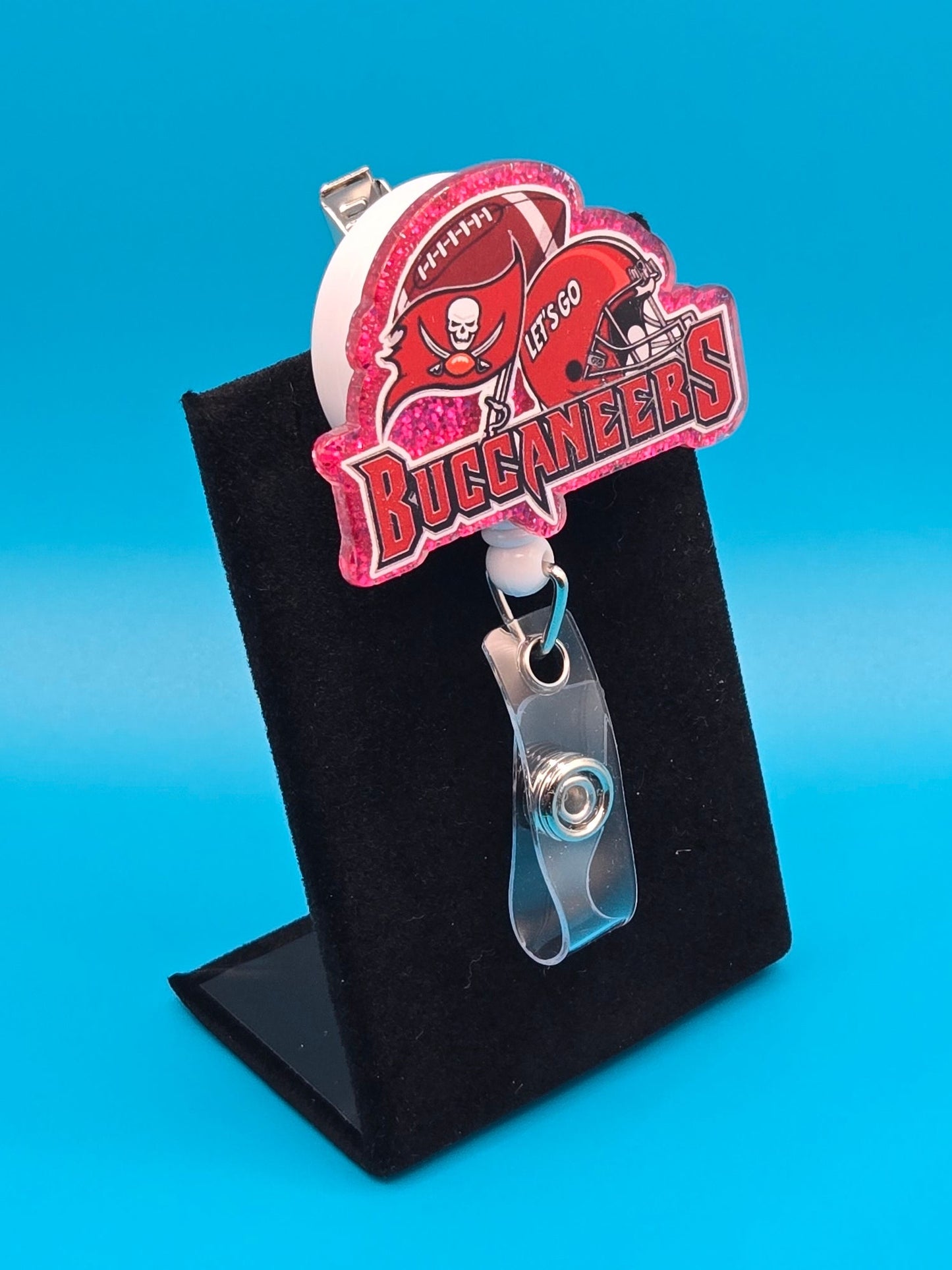 Sports Themed Football Acrylic Badge Reel