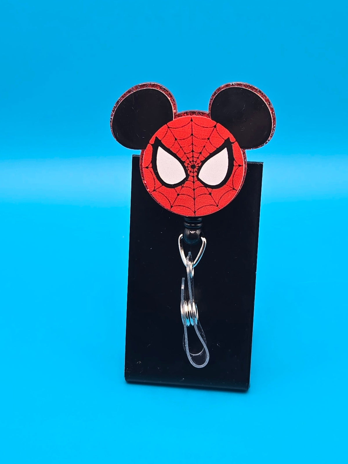 Comic Mouse Profile Acrylic Badge Reel