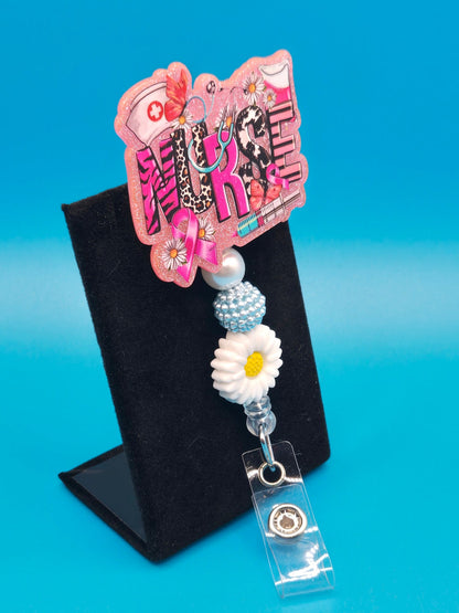 Nurse Acrylic Badge Reel