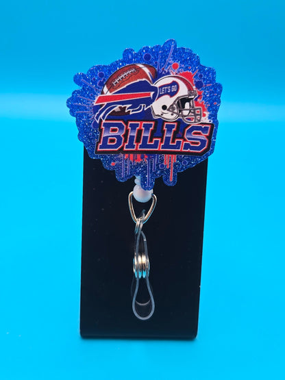 Sports Themed Football Acrylic Badge Reel