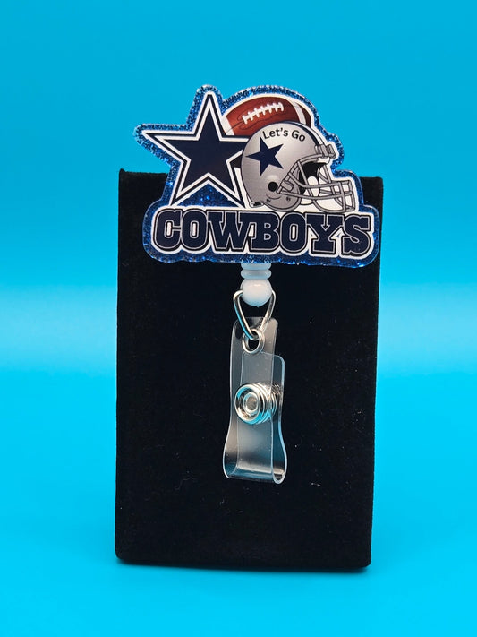 Sports Themed Football Acrylic Badge Reel