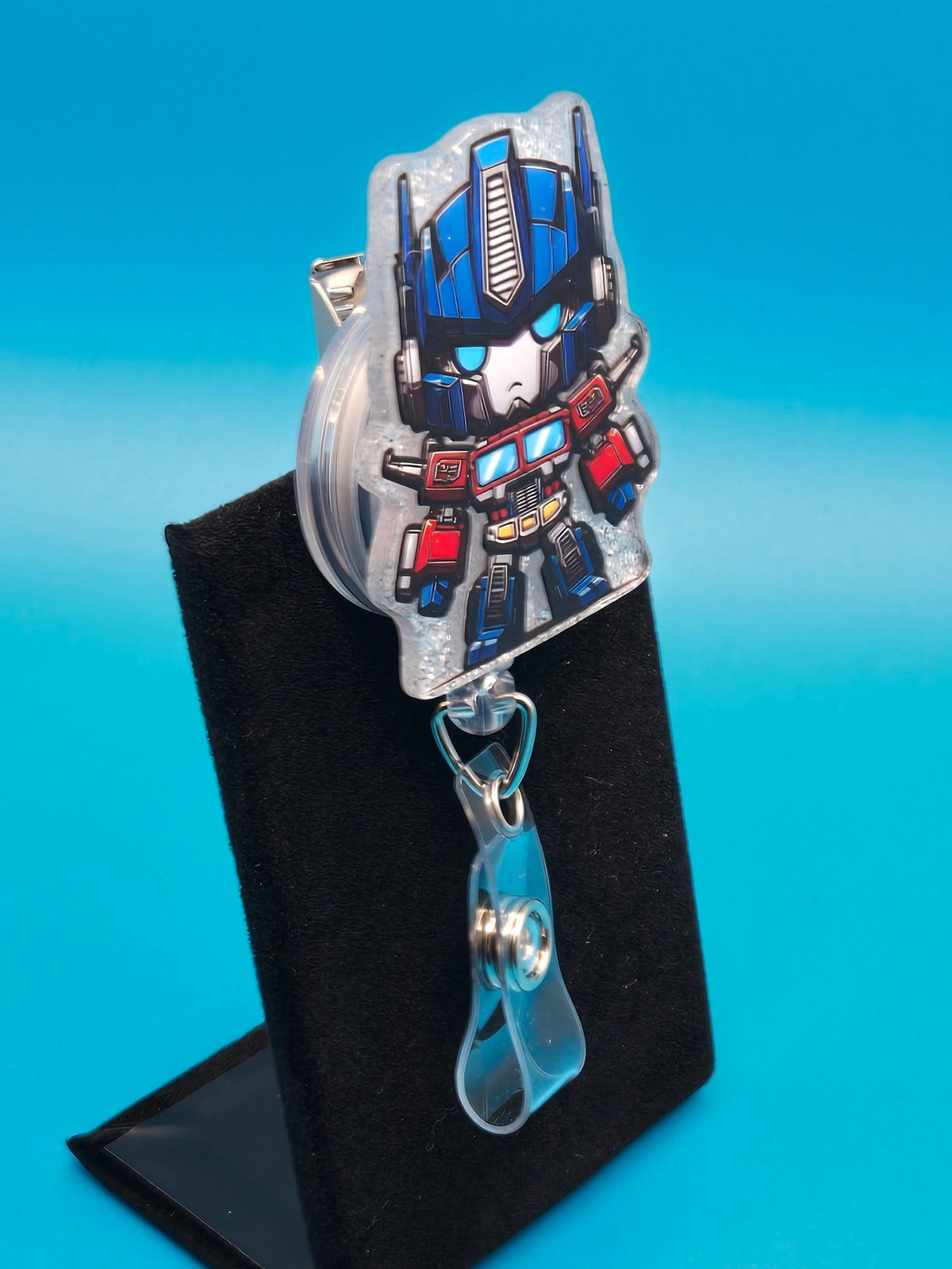 Robot Character Acrylic Badge Reel