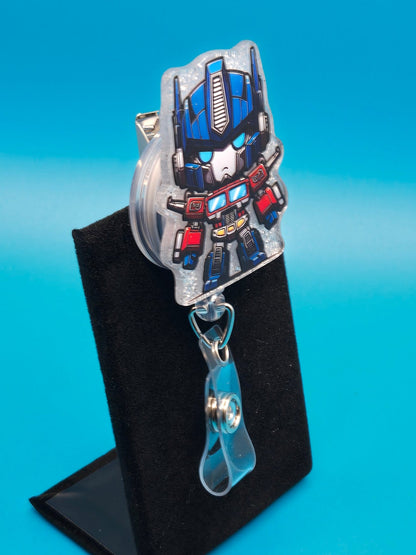 Robot Character Acrylic Badge Reel