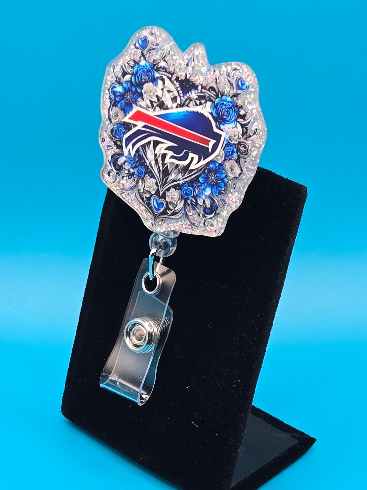 Sports Themed Football Acrylic Badge Reel