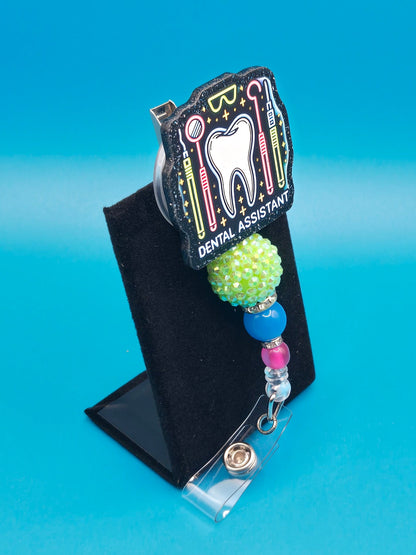 Dental Assistant Acrylic Badge Reel