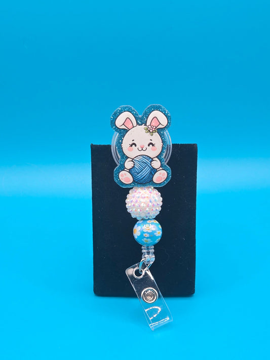 Sweet Bunny Acrylic Badge Reel