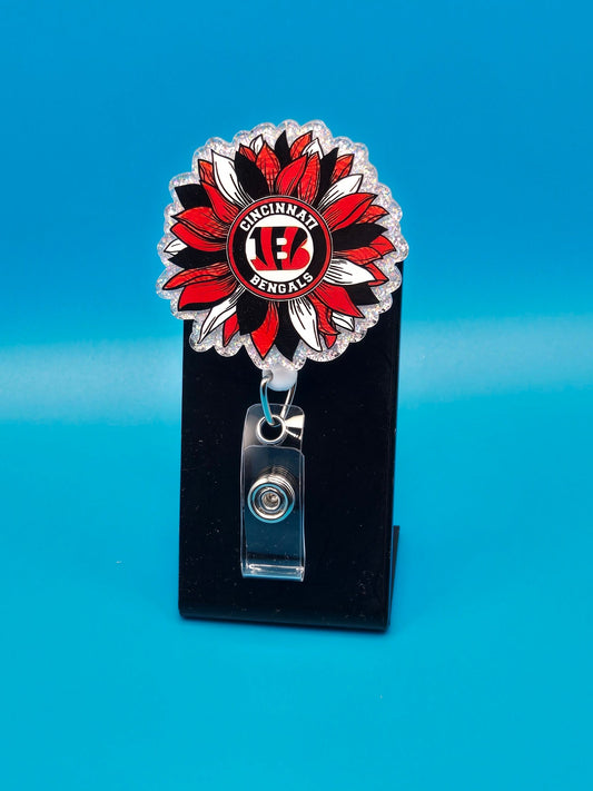Sports Themed Football Acrylic Badge Reel