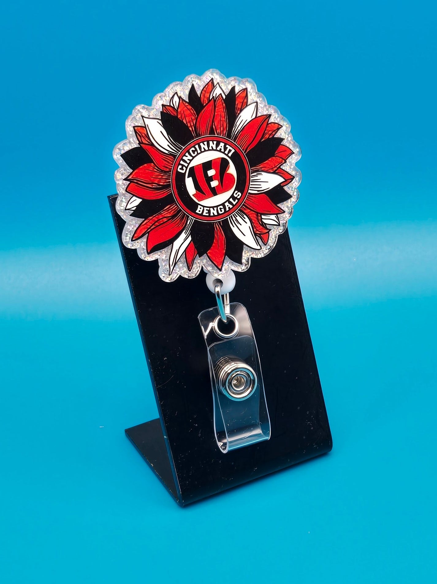 Sports Themed Football Acrylic Badge Reel