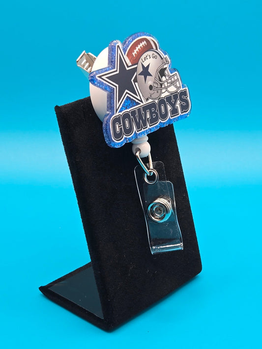 Sports Themed Football Acrylic Badge Reel