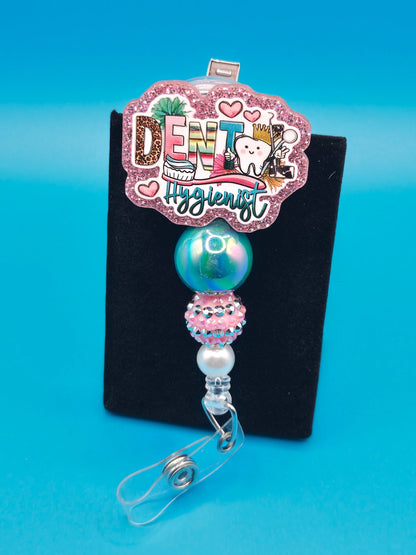 Dental Hygienist Acrylic Badge Reel