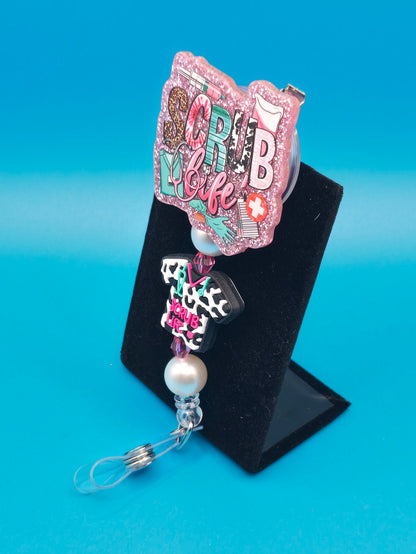 Scrub Life Acrylic Badge Reel